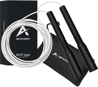 ATHVERV Pro Freestyle Long Handles Jump Rope, 4mm Skipping Rope for tricks Speed Skipping Rope