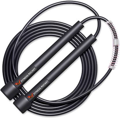 FITNESS ROCKET Neo Skipping Rope Adjustable Pvc Jump Rope Ergonomical Handle Speed Skipping Rope