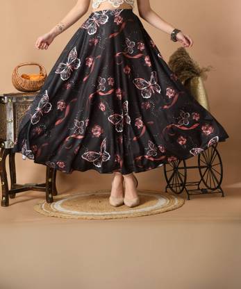 vagisha Printed Women Flared Multicolor Skirt