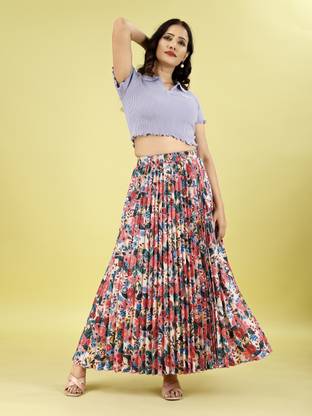OTABU Printed Women A-line Multicolor Skirt