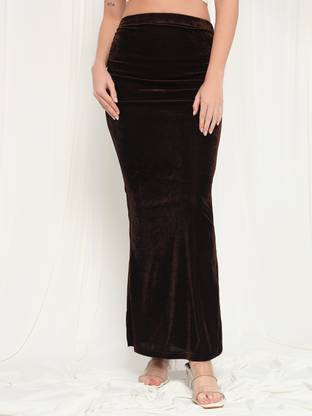 TANDUL Solid Women Straight Brown Skirt