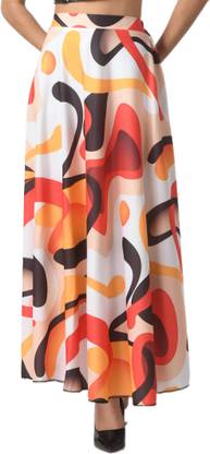 vagisha Printed Women Flared Multicolor Skirt