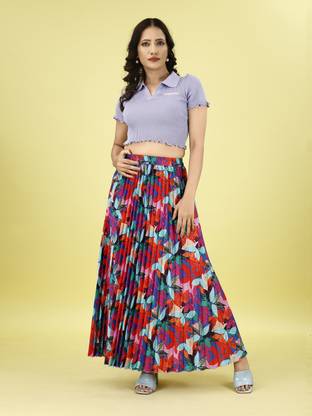 OTABU Printed Women A-line Multicolor Skirt