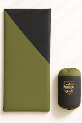 RHINOKraft Spartan Olive Rectangular Lightweight 1.3 kg | Comfort 12 °Celcius | Double Side Sleeping Bag