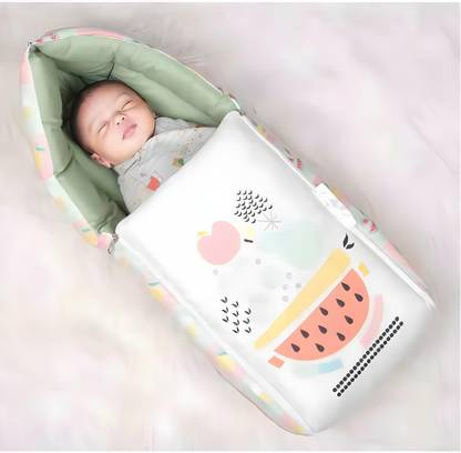 CROZYTONE 3 in 1 Baby Sleeping Bag & Carry Nest, Cotton Baby Bedding for New Born Sleeping Bag