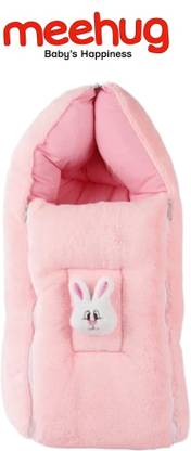 MeeHug Baby Carry Bed for Newborn (0–6 Months) | Baby Sleeping Bag & Carry Nest | Pink Sleeping Bag