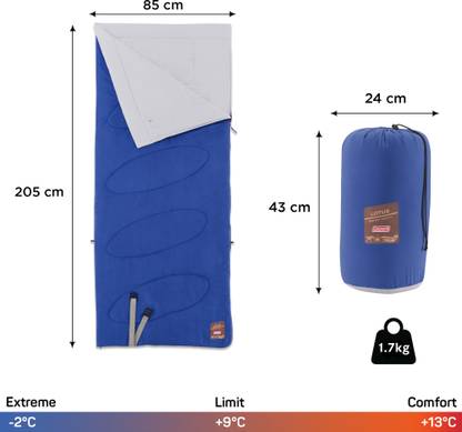 COLEMAN Lotus L Rectangular Camping Sleep Bag I Traveling Camping Hiking for Adults Sleeping Bag