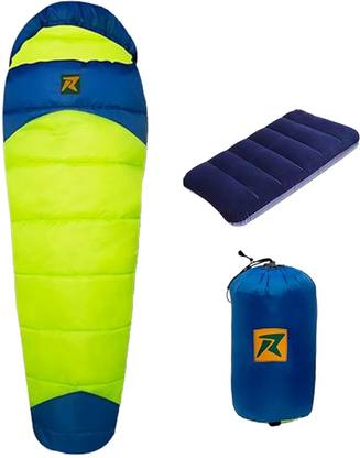 Rocksport Camplite 10°C to 20°C Sleep Bag For Camping and Traveling(Blue/Lime Green,1kg) Sleeping Bag