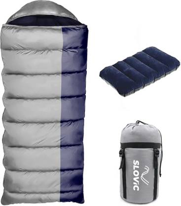 SLOVIC Camping Sleeping Bag (0° to 10°C) with Pillow | Ideal