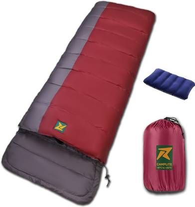 Rocksport Camplite Indoor & Outdoor Temp 8°C to 20°C, 1.1Kg (Grey & Maroon) Sleeping Bag