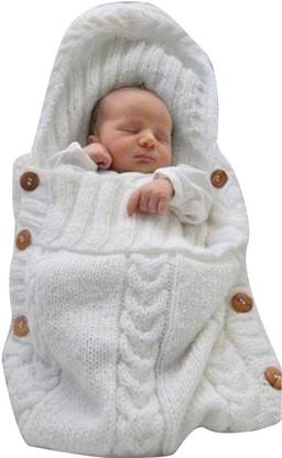 BABYMOON Organic Knitted Swaddle Sleeping Bag Sleep Sack-Wrapping Blanket-Baby Cover Sleeping Bag