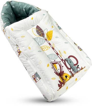 Tinylane 3 in 1 Baby Sleeping Bag & Carry Nest for Newborn, Portable Bamboo Cotton Sleeping Bag
