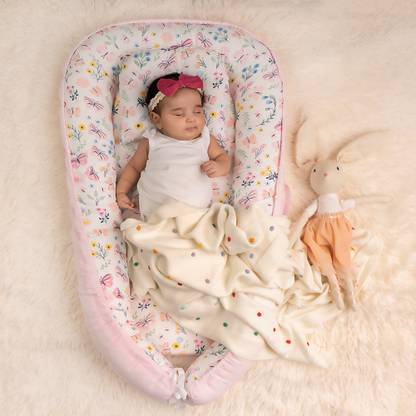haus & kinder Baby Sleeping pod, Portable Adjustable Newborn Crib Bassinet, 0-24 Months - Blue Sleeping Bag