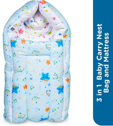 MeeMee 3 in 1 Baby Carry Nest Sleeping Bag & Mattress (Blue) Sleeping Bag
