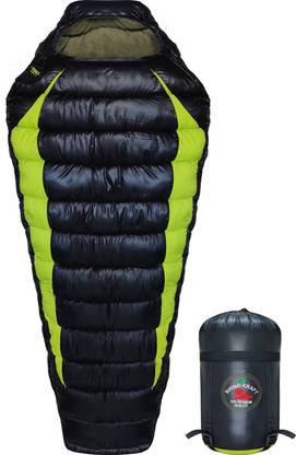 RHINOKraft Rider Black Green Mummy Shape Extra Large Size for Camping in Winter Sleeping Bag