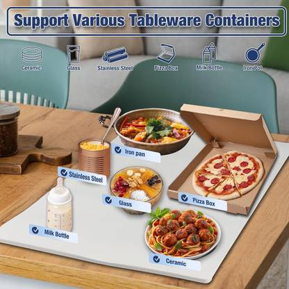 SCAROAL Electric Food Warmer, Full Surface Heating Food Warmer Mat Electric Plate Slide Warming Table