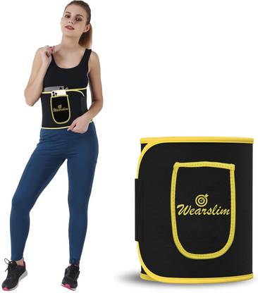 Wearslim Premium Sweat Waist Trainer Belt with Pocket, Sauna Effect Sweat Trimmer Belt Slimming Belt