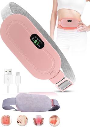 BELENZO Cramp Relief Massager with Heating Pad for Period Pain in Stomach, Back & Belly Inhaler