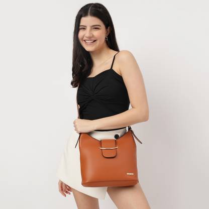 Fastrack Tan Sling Bag Solid