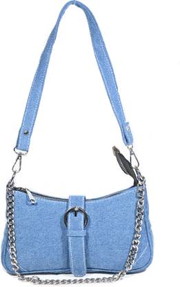 DONICY Beige Sling Bag Denim Hobo Hand bag