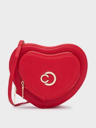 Caprese Red Sling Bag Hearty Sling Small Red Bag for Women