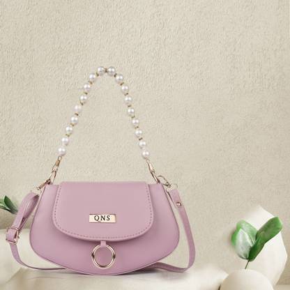 QNS Pink Sling Bag Stylish Sling Bag Crossbody Women's Fashion Sling Bag with Crossbody Strap