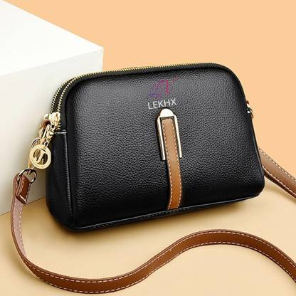 LEKHX Black Sling Bag Women Sling Bag