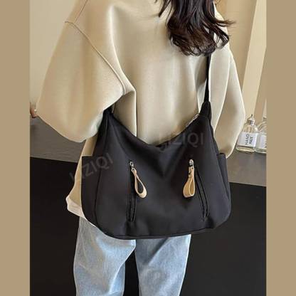 LIZIQI Black Sling Bag Stylish Trendy Canvas handbag Sling bag for women