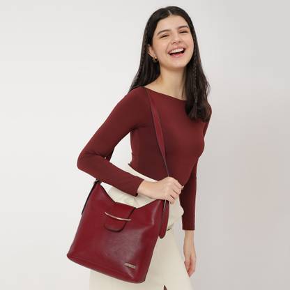Fastrack Maroon Sling Bag Solid