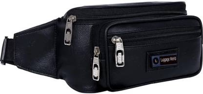 LUGGAGE WORLD Leather Waist Pack Bags Travel bag for Money |Mobile|Card|Belt| Chest Bag Kit Sling Kamar pouch Small Luggage for men Women Belt Waist pack Kamar pouch Travel