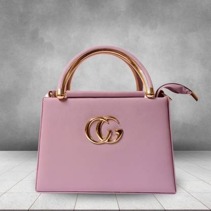 Pink Sling Bag Modern Structured PU Leather Crossbody Bag for Women