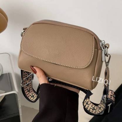 LIZIQI Brown Sling Bag Cream Sling Handbag for women | Tote bag