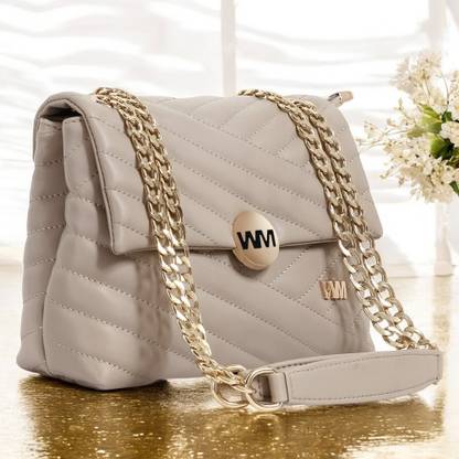 Women Marks White Sling Bag EMBROIDERED SLINGBAG