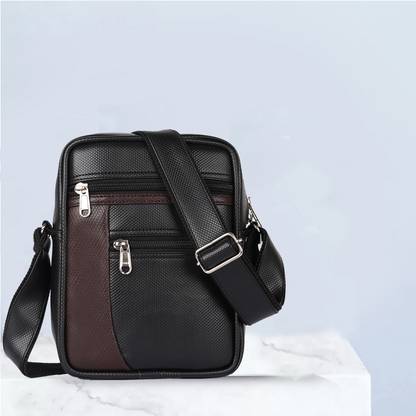 ICHIEF Black Sling Bag Mini 9 inch Side Sling bag for Men & Women