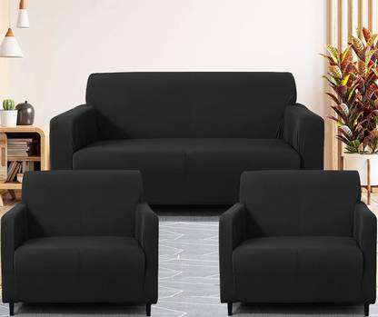 Gifts Island Polyester Plain 3+1+1 Seater Sofa Cover