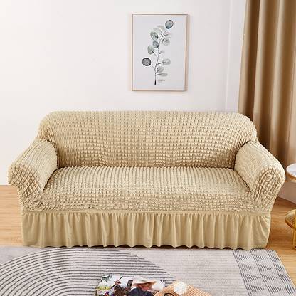 KUBER INDUSTRIES Polyester 2 Seater Sofa Checkered Cover