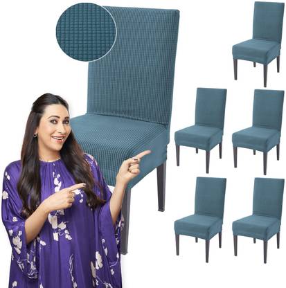 HOKiPO Jacquard Plain 6 Seater Chair Cover