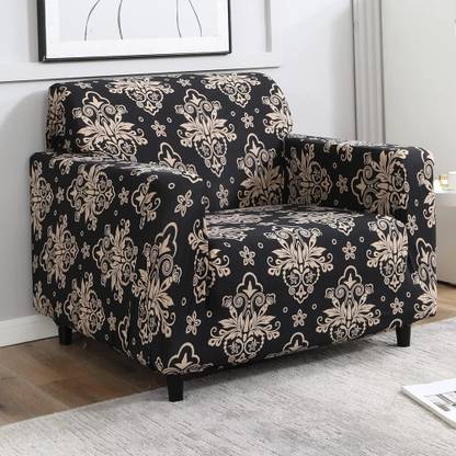 FurShine Polyester Checkered 1 Seater Sofa Cover