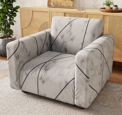 lukzer Polyester 1 Seater Sofa Floral Cover