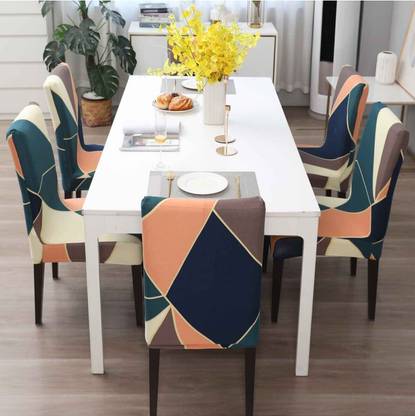 SHRIRAMTEXTILES Polycotton 1 Seater Chair Geometric Cover