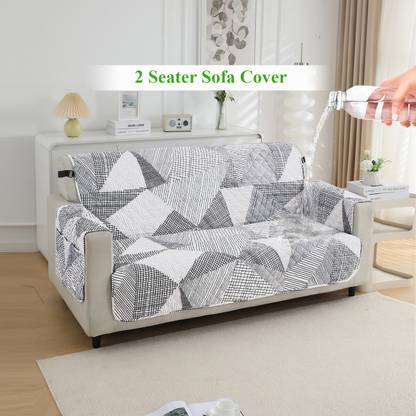 HOKiPO Polyester 2 Seater Sofa Geometric Cover