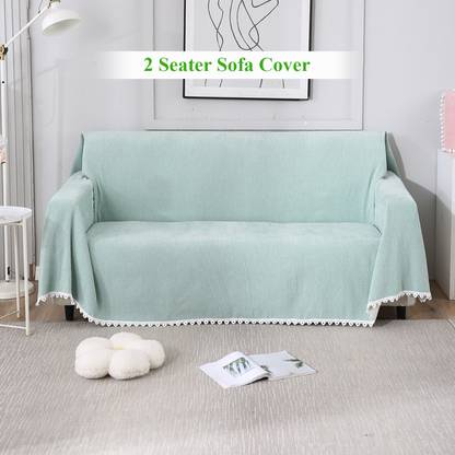 HOKiPO Chenille Plain 2 Seater Sofa Cover