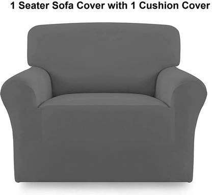 lukzer Polyester 1 Seater Sofa Striped Cover