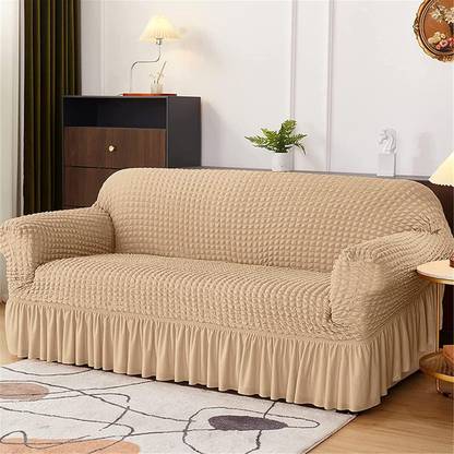 lukzer Polyester 2 Seater Sofa Checkered Cover