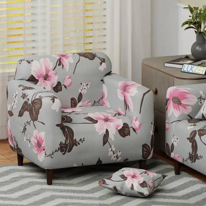 lukzer Polyester 1 Seater Sofa Floral Cover