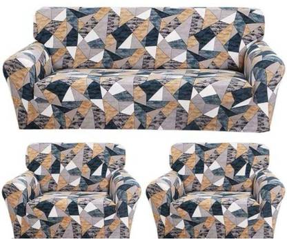 Flipkart SmartBuy Polyester Checkered 3+1+1 Seater Sofa Cover