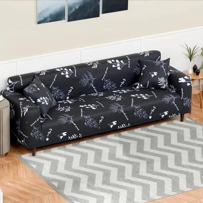 lukzer Polyester 4 Seater Sofa Floral Cover