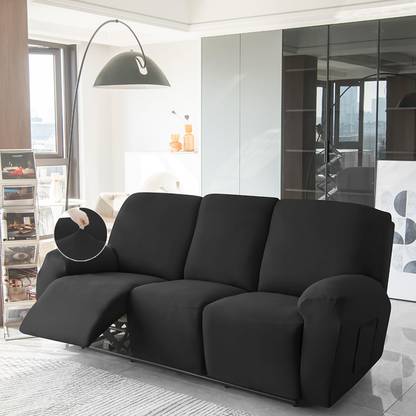 HOKiPO Polyester Plain 3 Seater Sofa Cover