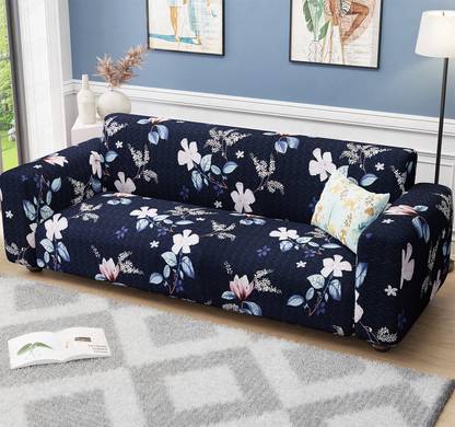 lukzer Polyester 4 Seater Sofa Floral Cover