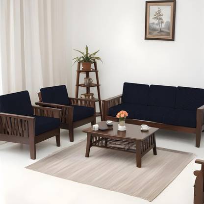 HOTKEI Polycotton Plain 3+1+1 Seater Sofa Cover